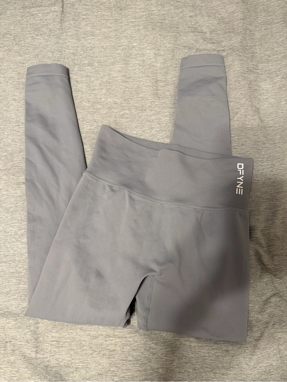 DFYNE Women's Gray High-Waist Leggings